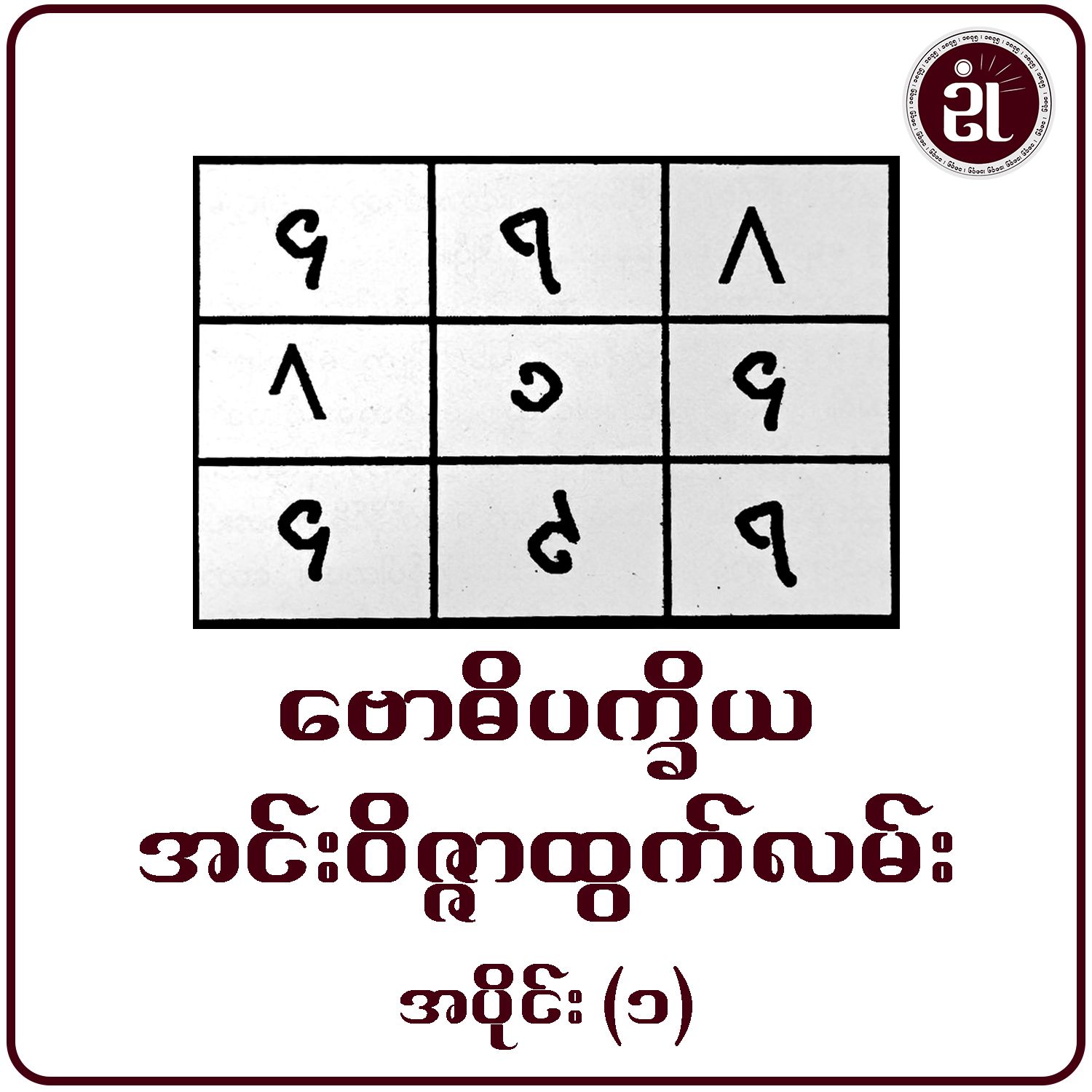 ဗောဓိပက္ခိယ အင်းဝိဇ္ဇာထွက်လမ်း အပိုင်း - ၁