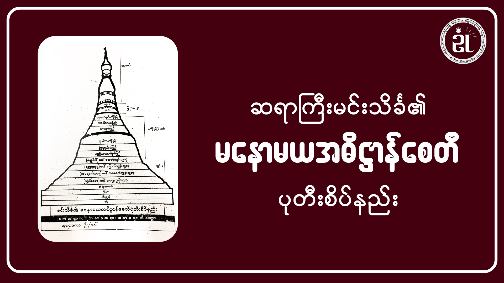 ဆရာကြီးမင်းသိင်္ခ၏ မနောမယ အဓိဋ္ဌာန်စေတီပုတီးစိပ်နည်း