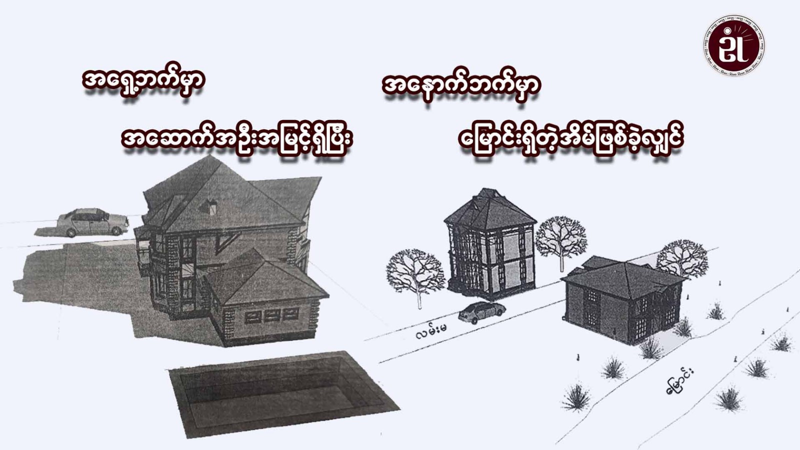 အရှေ့ဘက်မှာ အဆောက်အဦးအမြင့်ရှိပြီး အနောက်ဘက်မှာ မြောင်းရှိတဲ့အိမ်ဖြစ်ခဲ့လျှင်